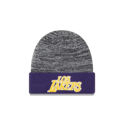 Los Angeles Lakers Gorra | New Era NBA Team Front Cuff Knit Beanie Mexico - Morados